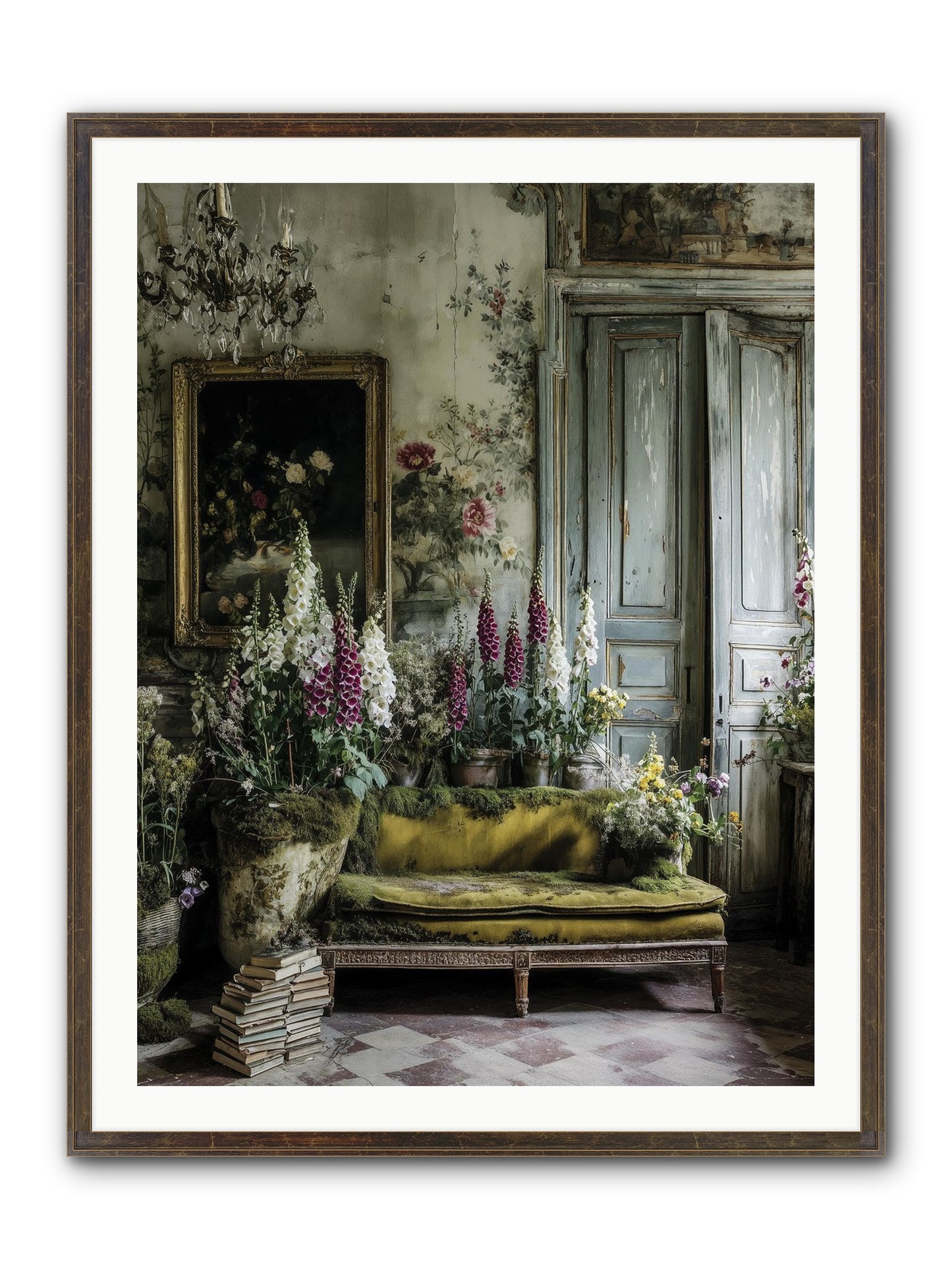 Destined To Find Framed Print - Slimwoods Black/Gold 30x40