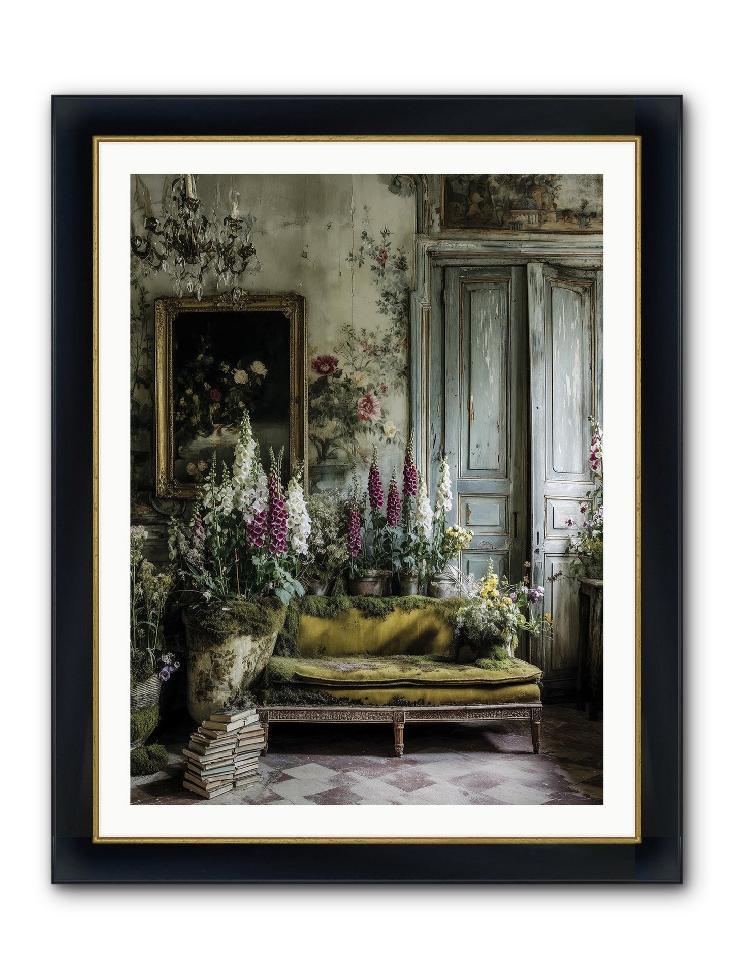 Destined To Find Framed Print - Wide Black w/Gold 30x40