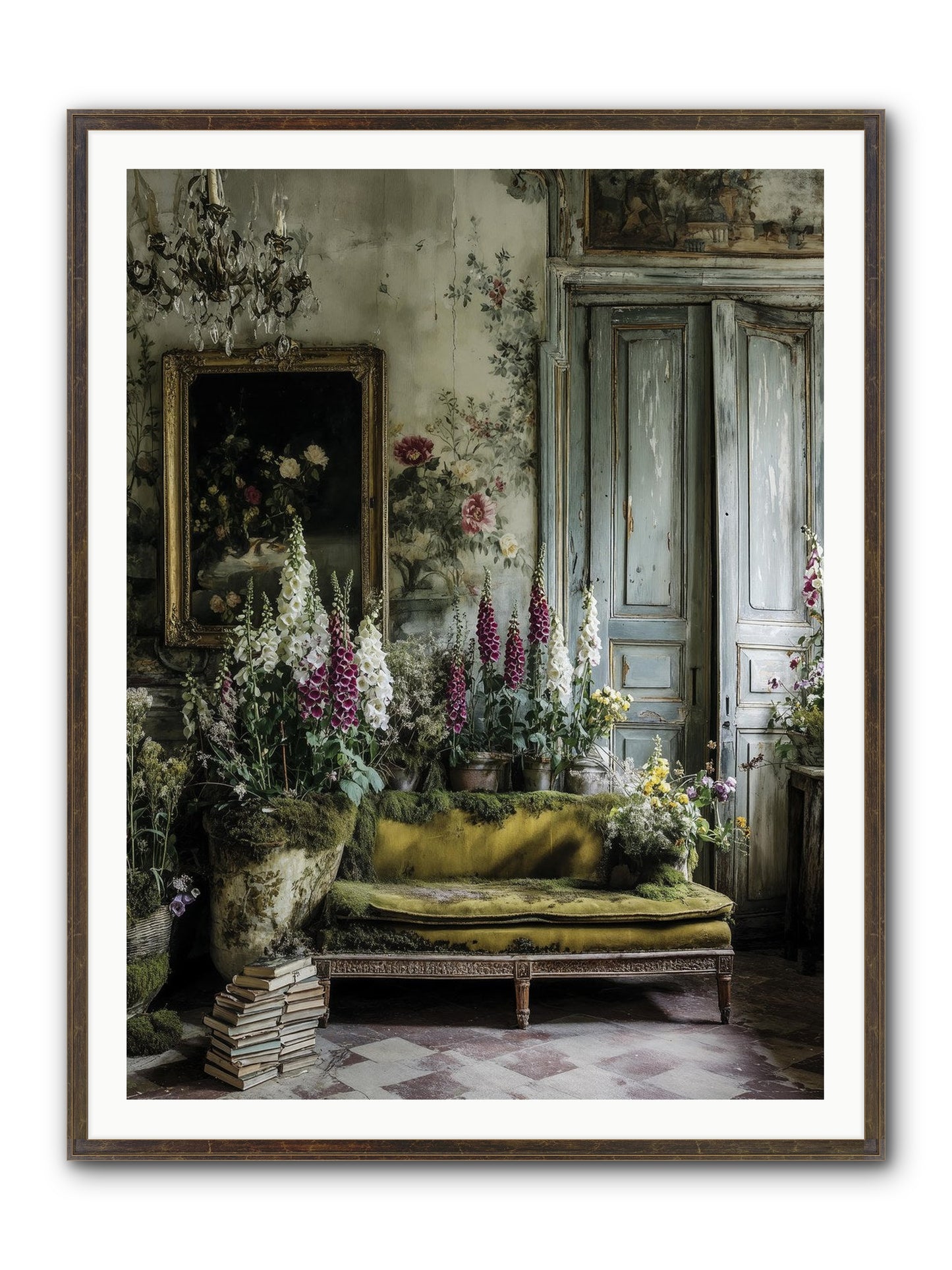 Destined To Find Framed Print - Slimwoods Black/Gold 36x48