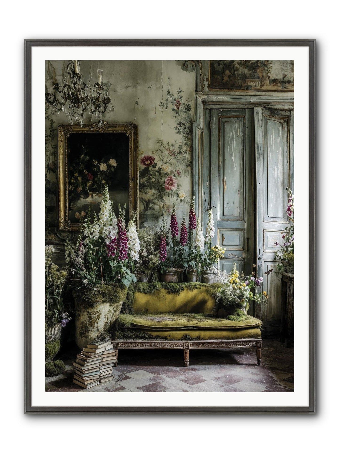 Destined To Find Framed Print - Slimwoods Black/Silver 36x48