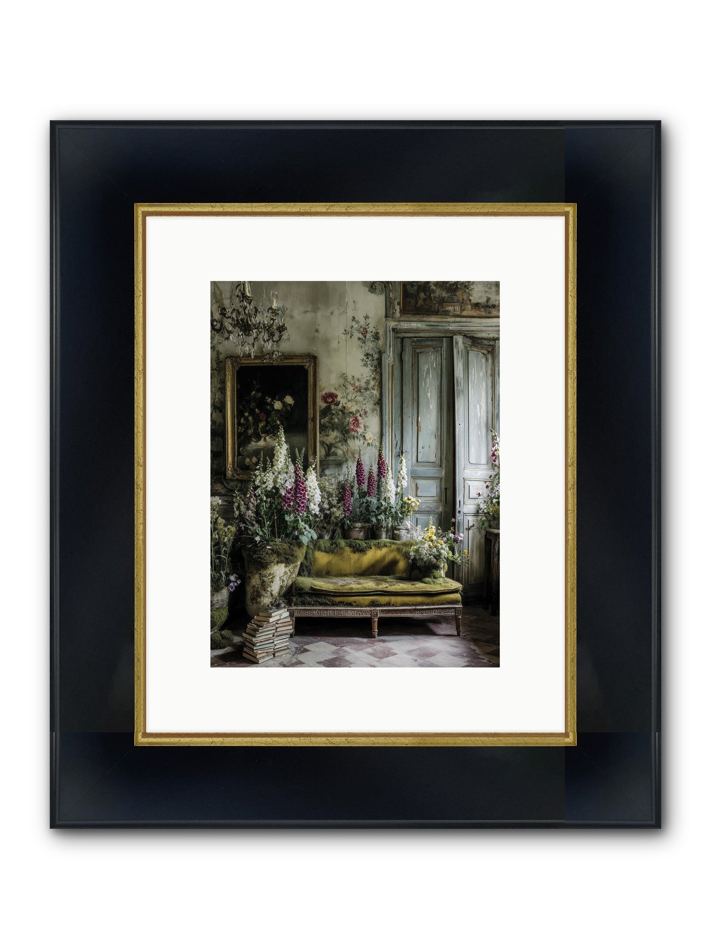 Destined To Find Framed Print - Wide Black w/Gold 9x12