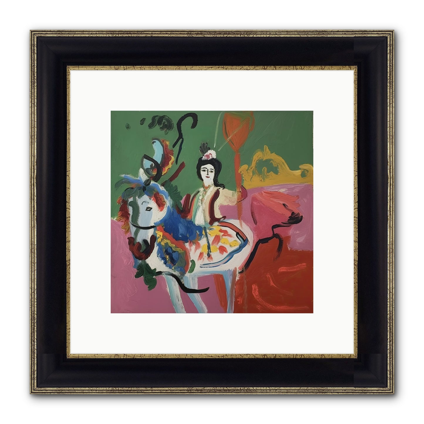 Devlin Framed Print - Black & Gold 10x10