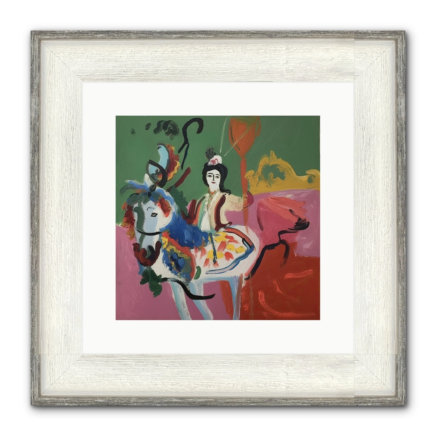 Devlin Framed Print - Driftwood White 12x12