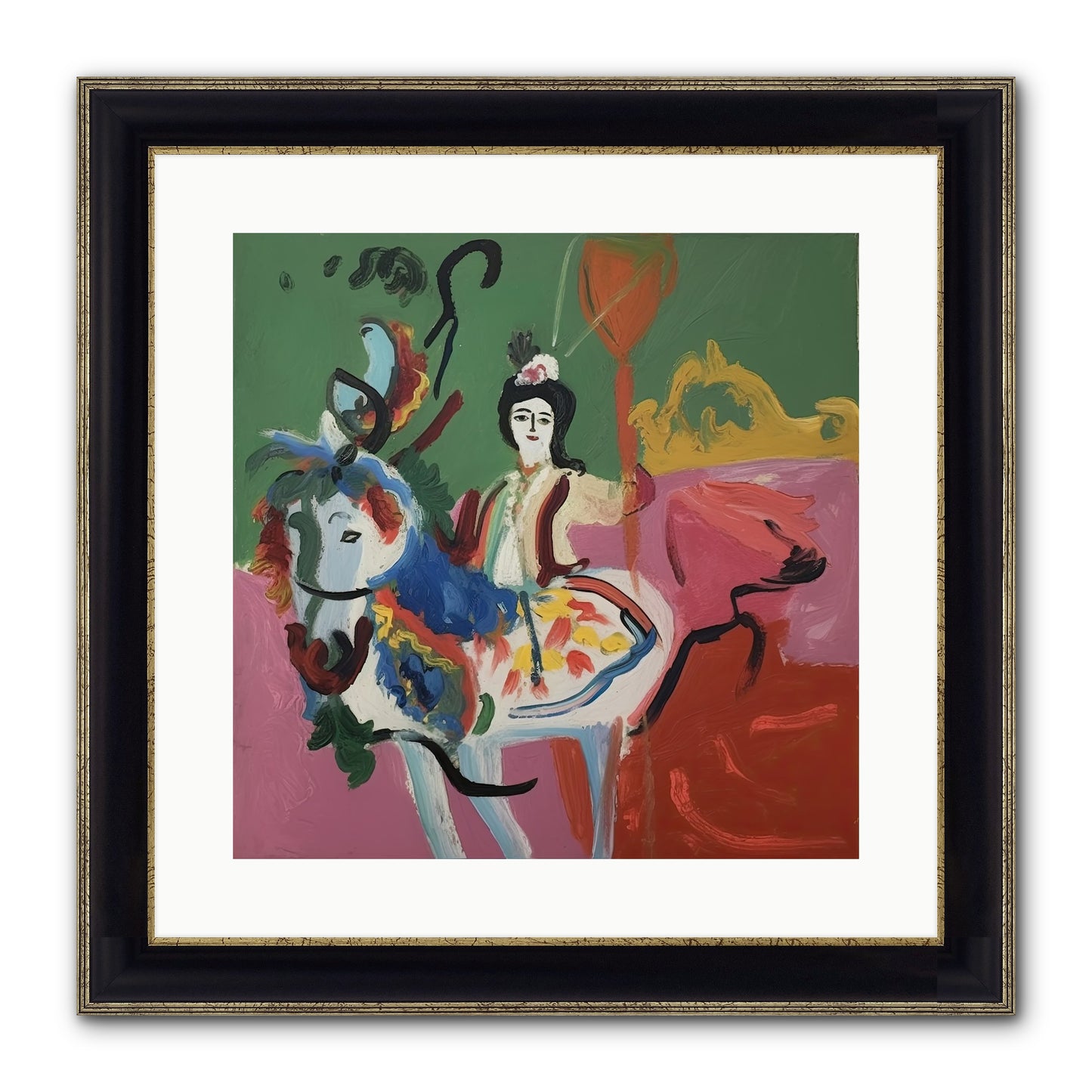 Devlin Framed Print - Black & Gold 16x16