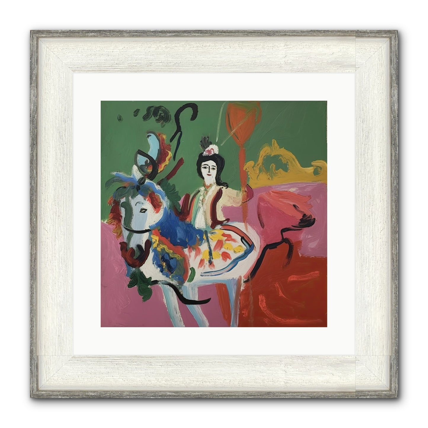 Devlin Framed Print - Driftwood White 16x16