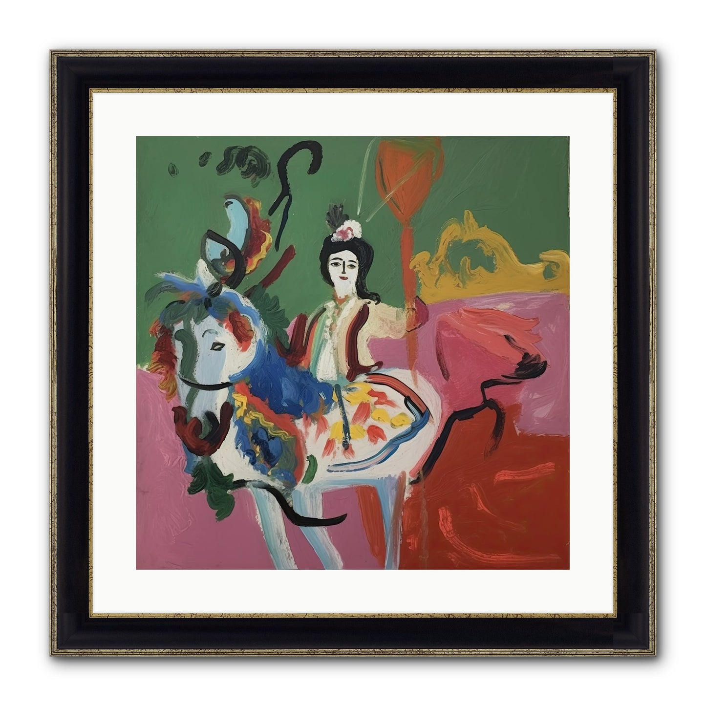 Devlin Framed Print - Black & Gold 20x20