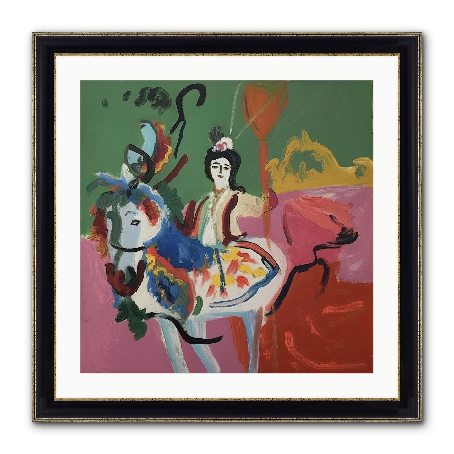 Devlin Framed Print - Black & Gold 24x24