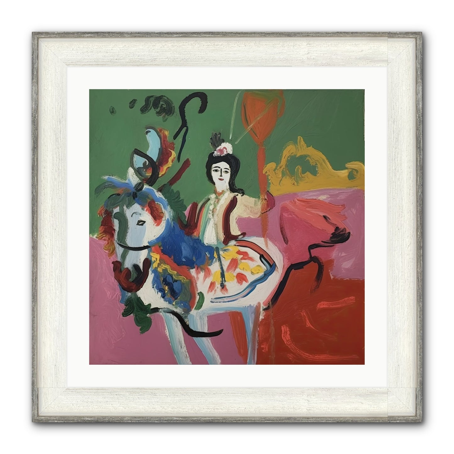 Devlin Framed Print - Driftwood White 24x24
