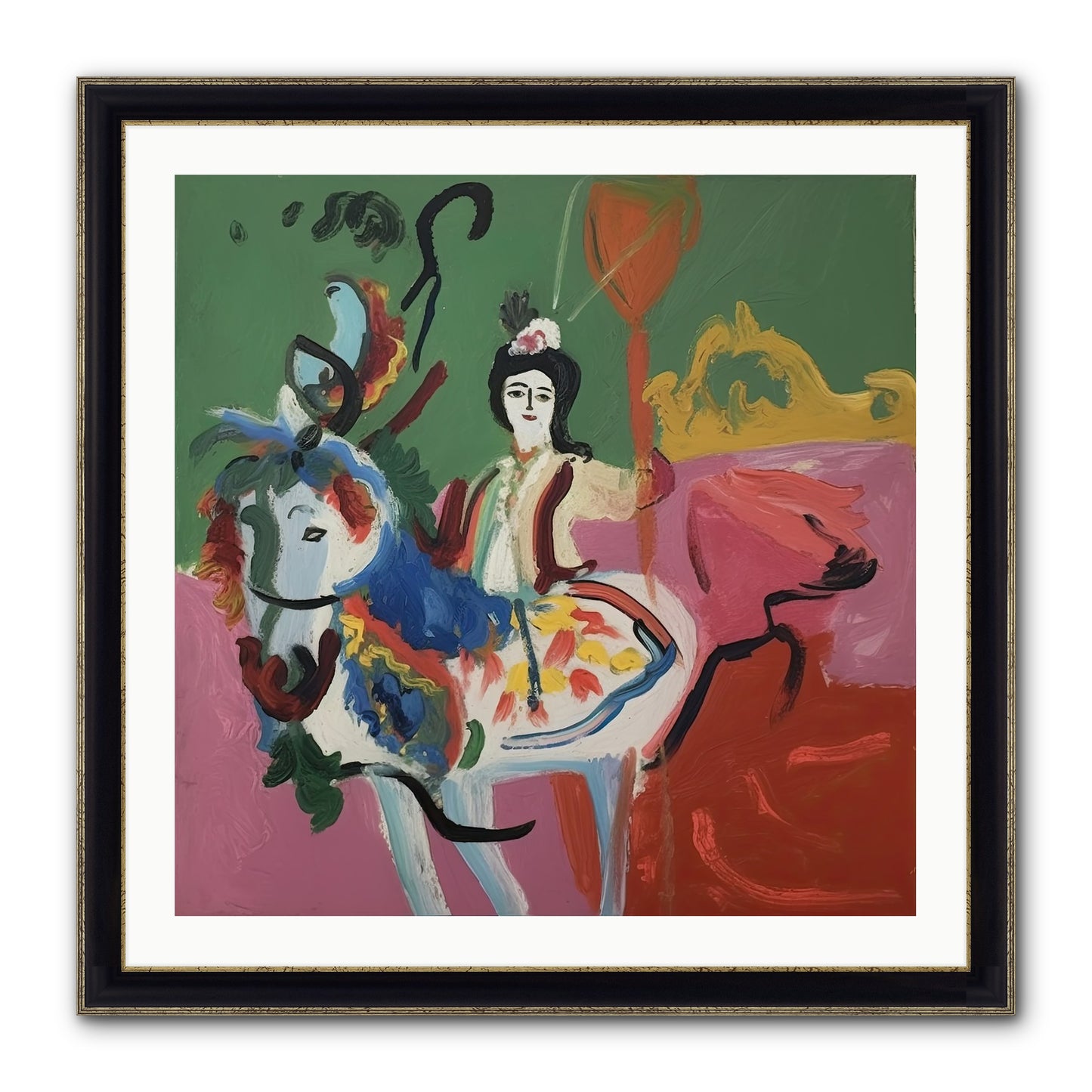Devlin Framed Print - Black & Gold 30x30