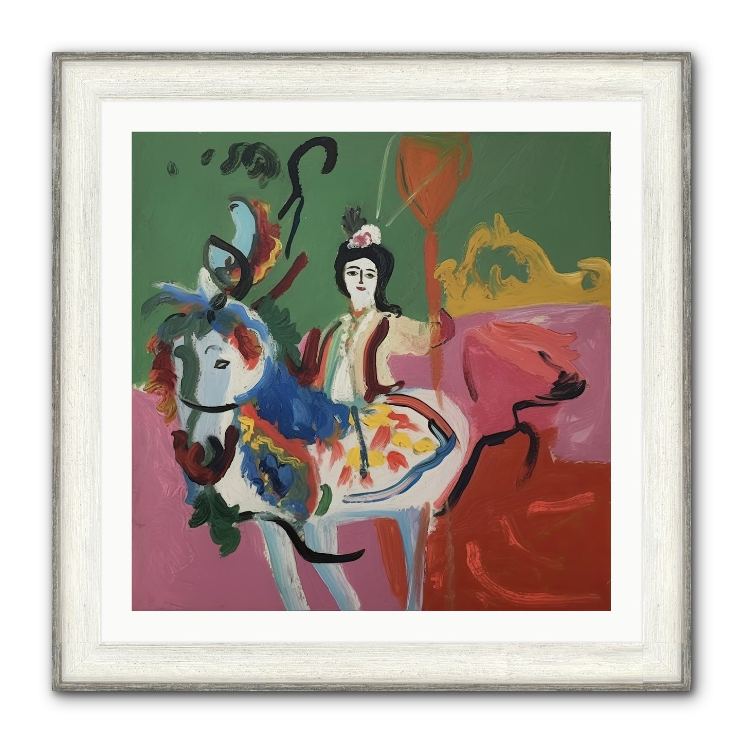 Devlin Framed Print - Driftwood White 30x30