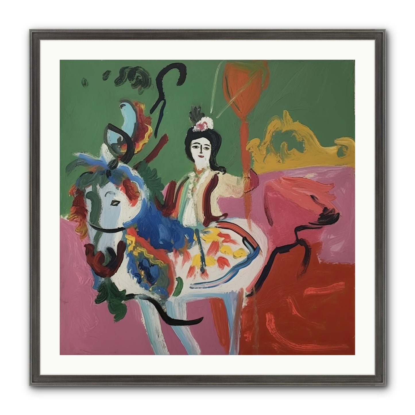 Devlin Framed Print - Slimwoods Black/Silver 30x30