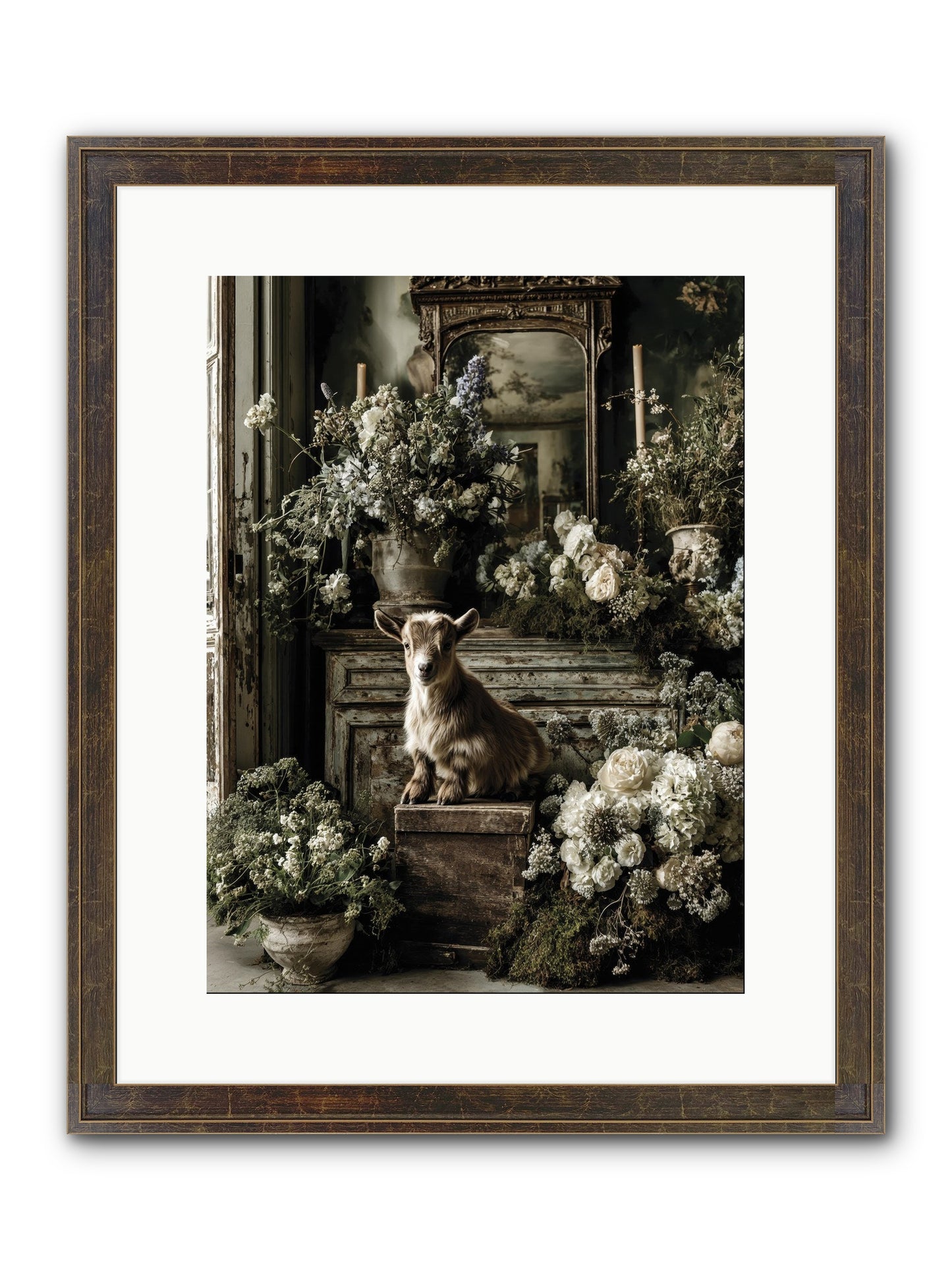 Dew Drop Framed Print - Slimwoods Black/Gold 12x16