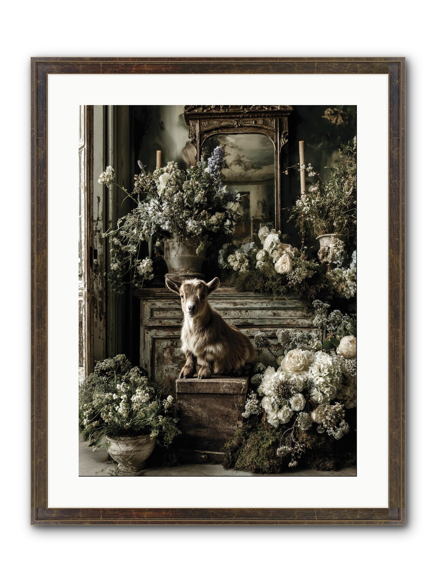 Dew Drop Framed Print - Slimwoods Black/Gold 18x24