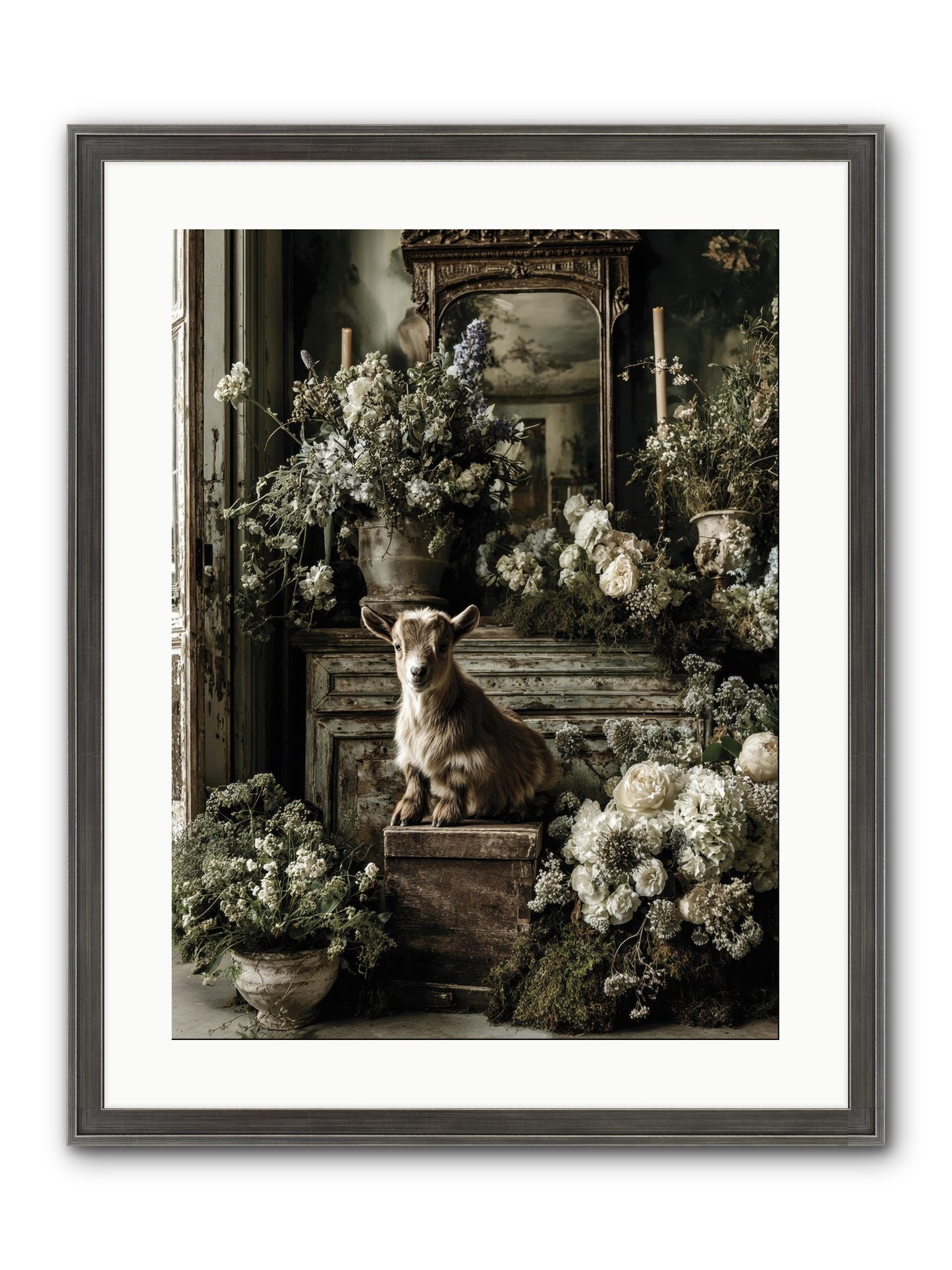 Dew Drop Framed Print - Slimwoods Black/Silver 18x24