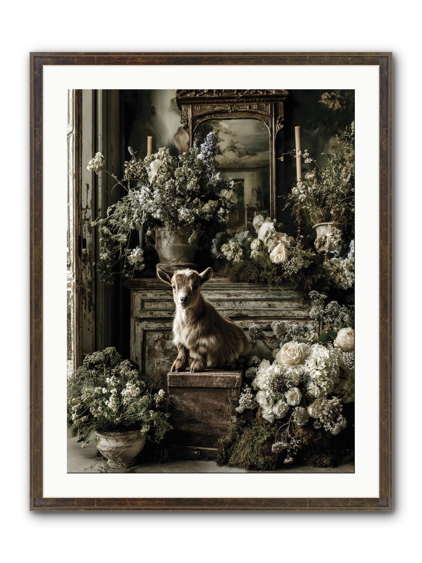 Dew Drop Framed Print - Slimwoods Black/Gold 24x32