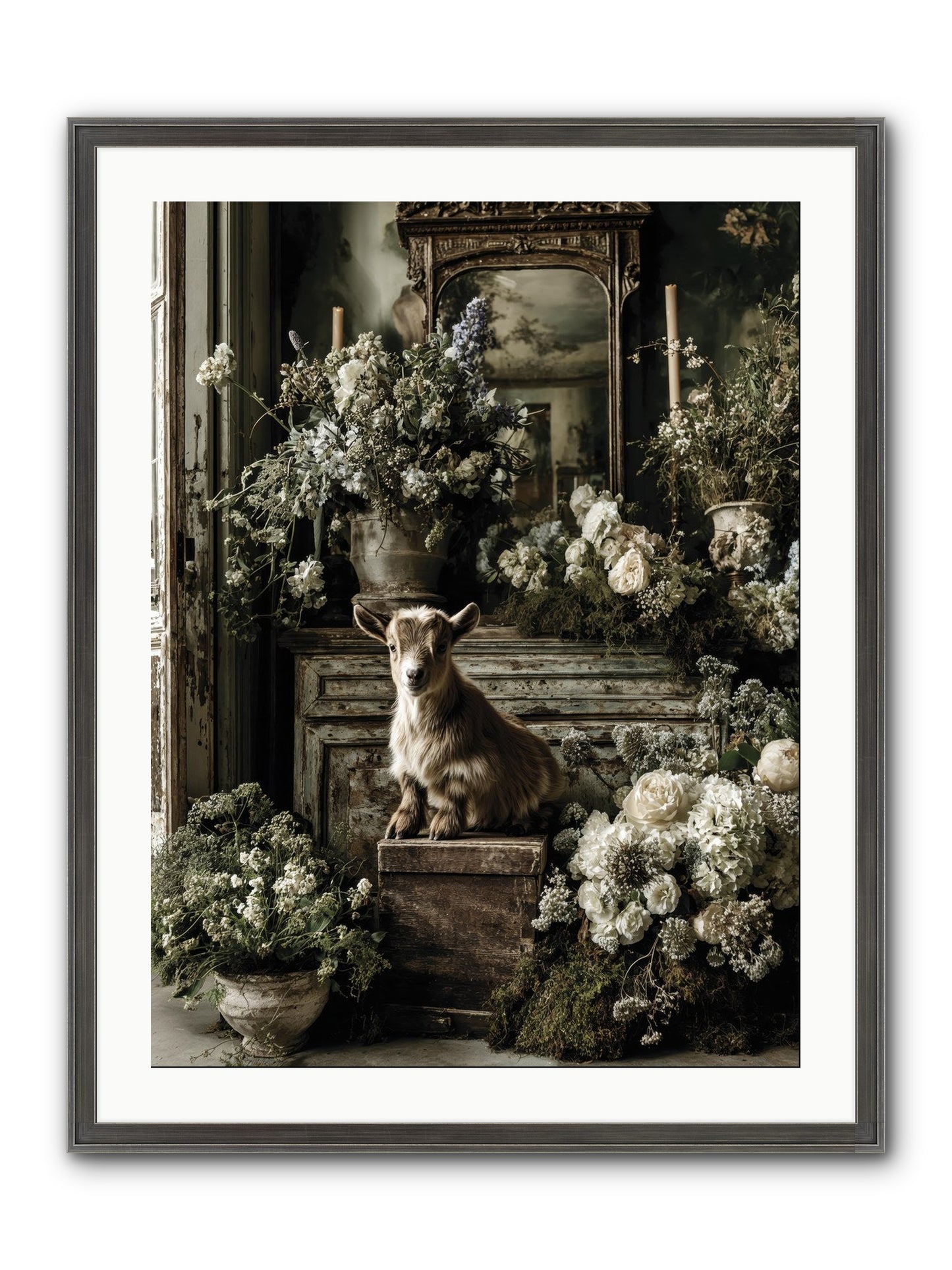 Dew Drop Framed Print - Slimwoods Black/Silver 24x32