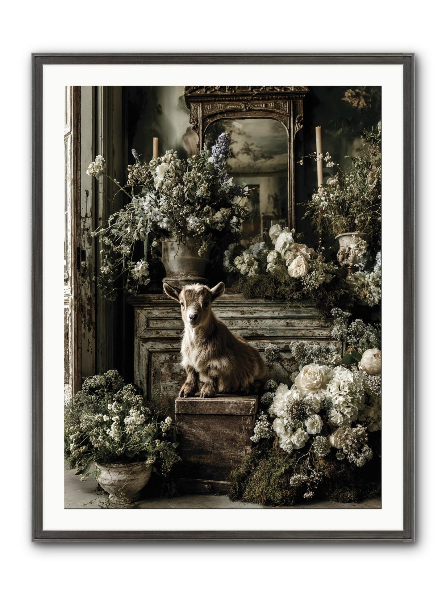 Dew Drop Framed Print - Slimwoods Black/Silver 30x40