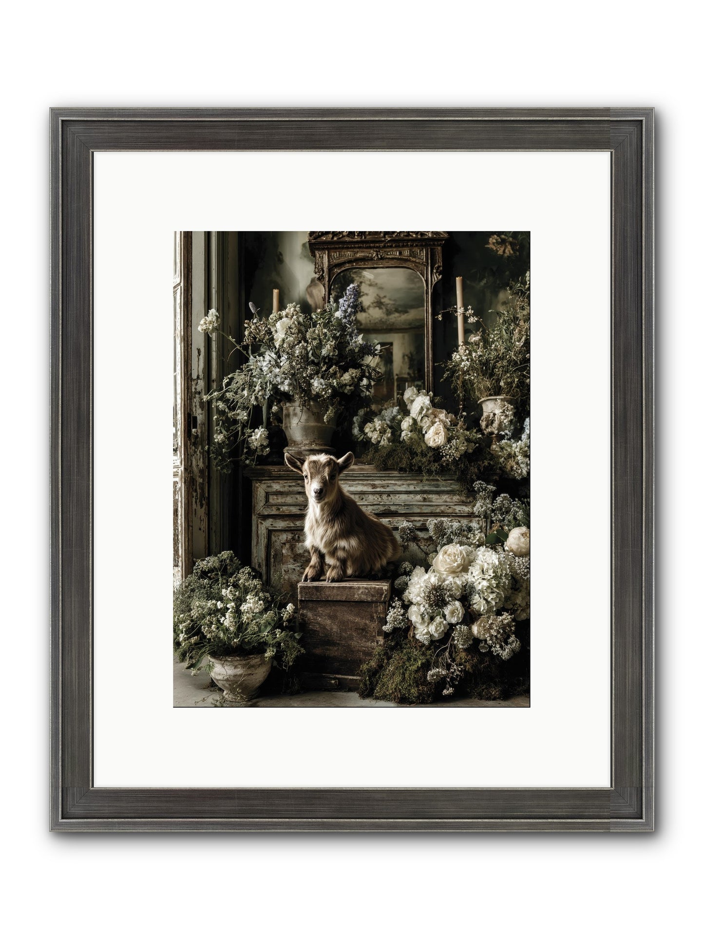 Dew Drop Framed Print - Slimwoods Black/Silver 9x12