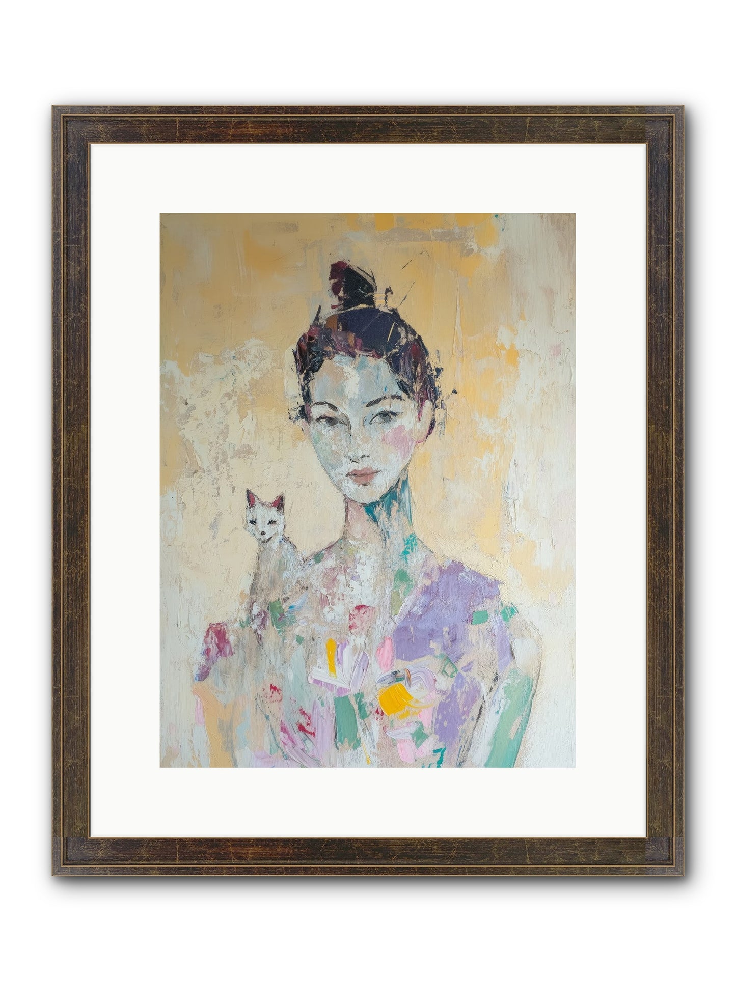 Dewdrop Framed Print - Slimwoods Black/Gold 12x16