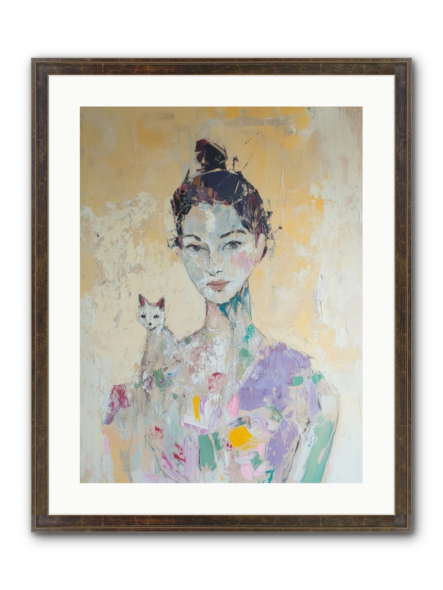 Dewdrop Framed Print - Slimwoods Black/Gold 18x24