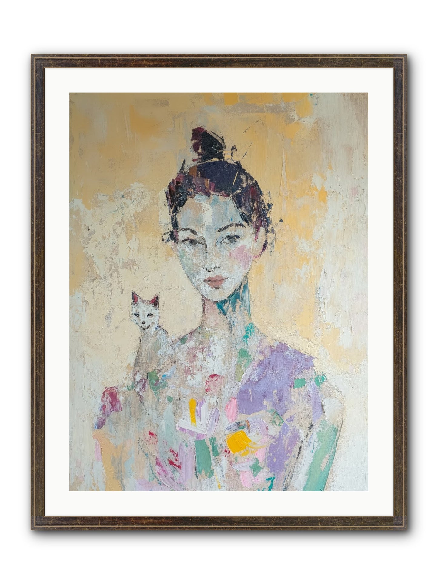 Dewdrop Framed Print - Slimwoods Black/Gold 24x32