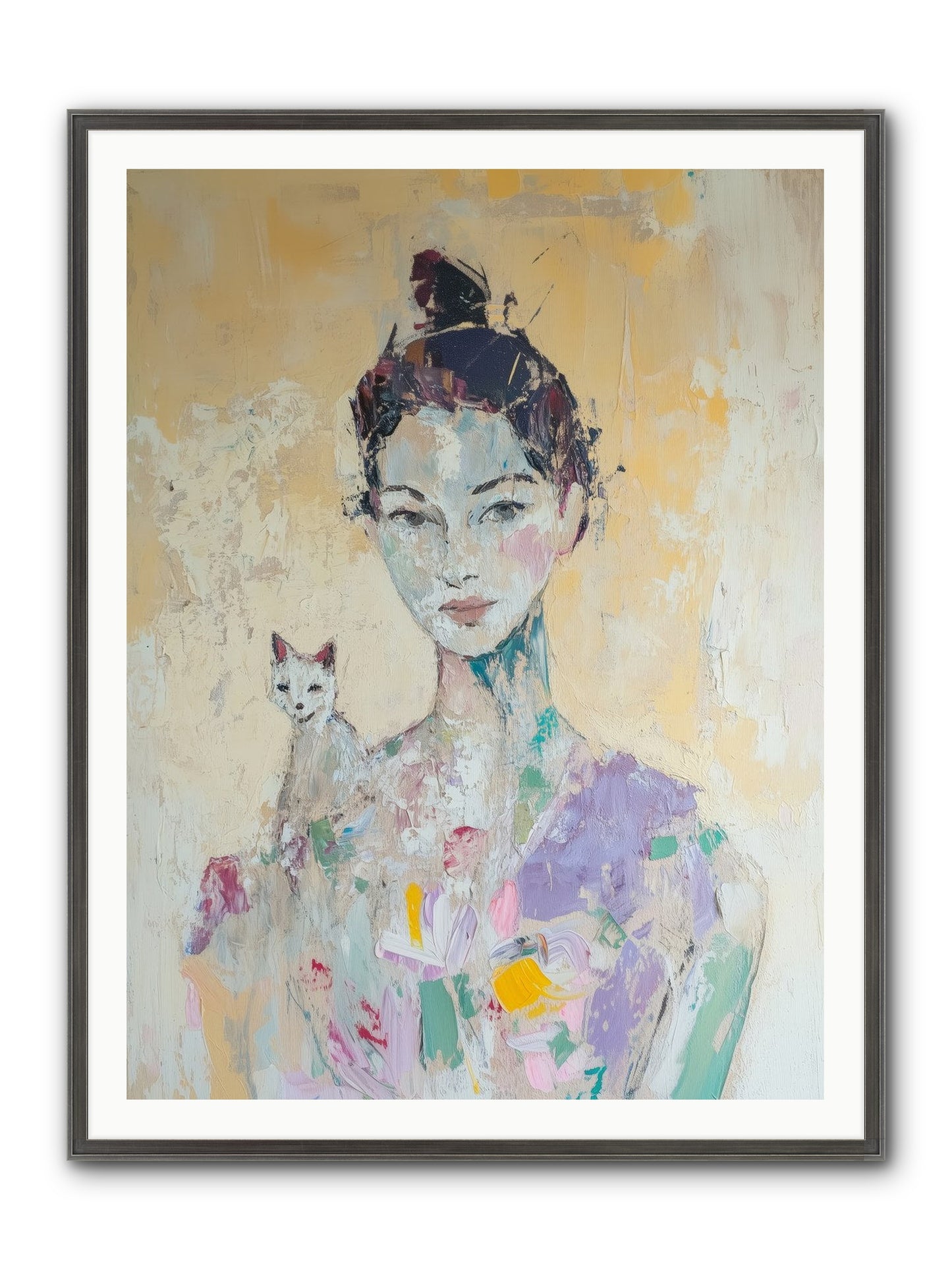 Dewdrop Framed Print - Slimwoods Black/Silver 36x48