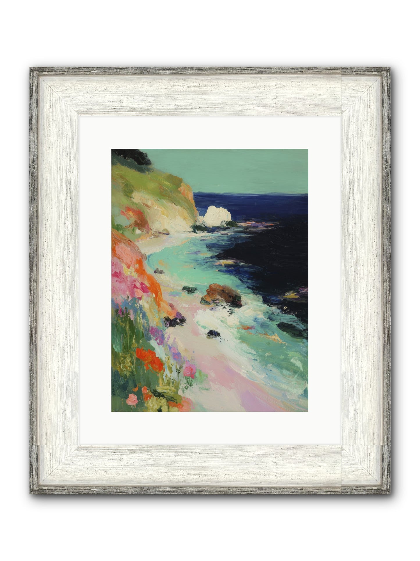 Dewdrop Dreams Framed Print - Driftwood White 12x16