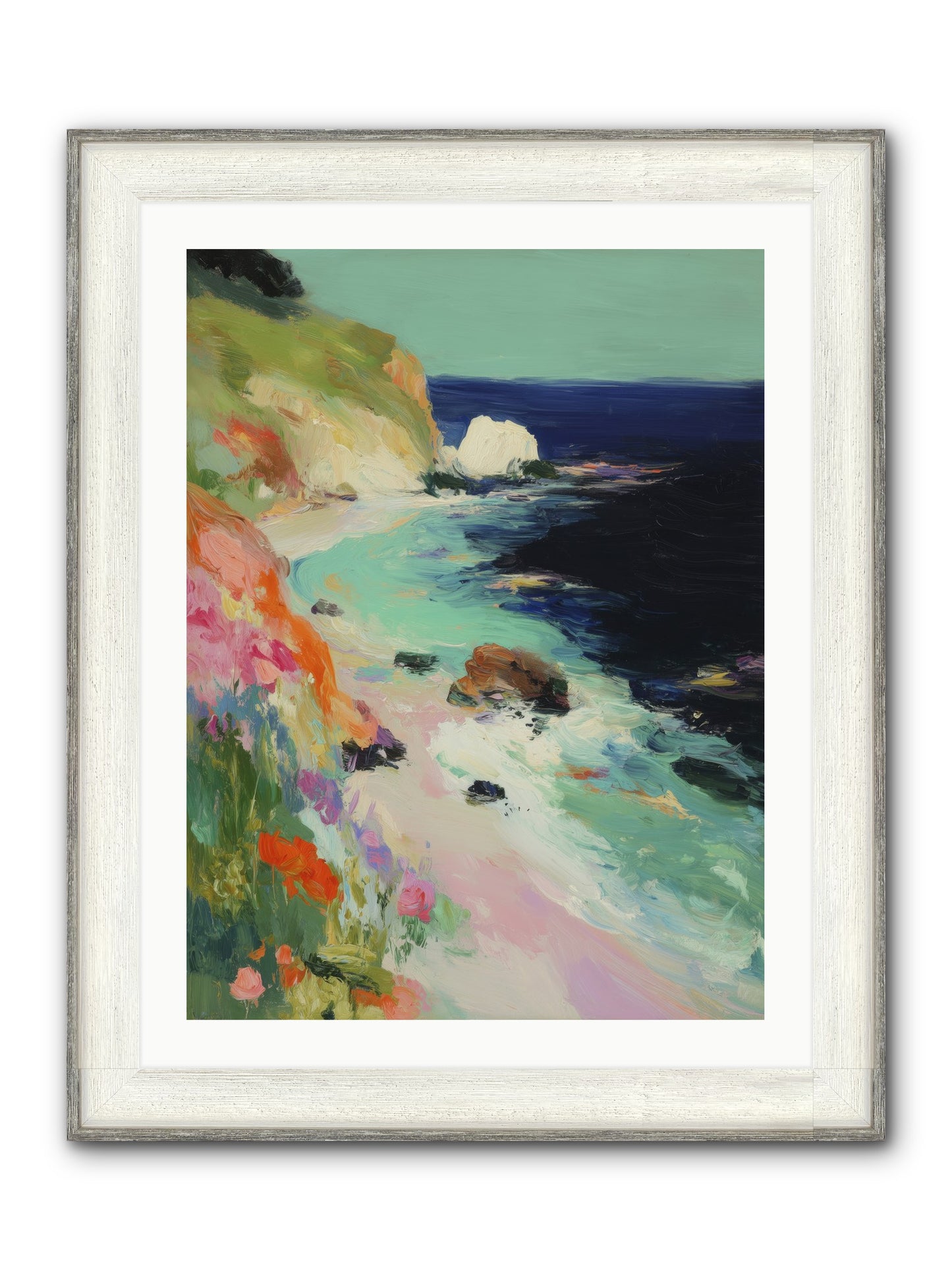 Dewdrop Dreams Framed Print - Driftwood White 24x32
