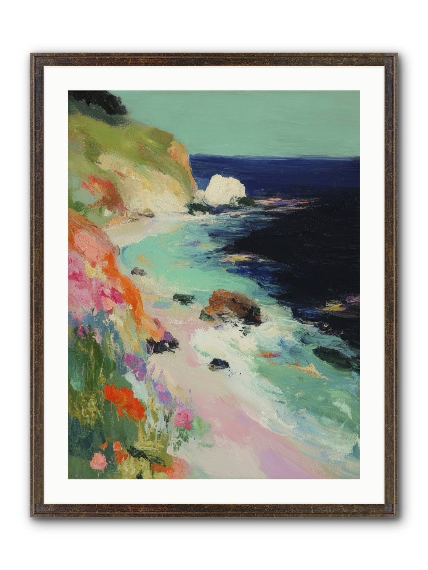 Dewdrop Dreams Framed Print - Slimwoods Black/Gold 24x32