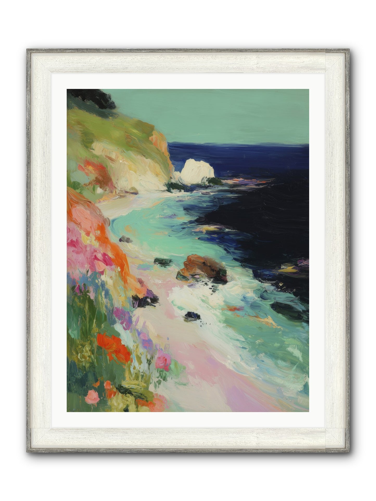 Dewdrop Dreams Framed Print - Driftwood White 30x40