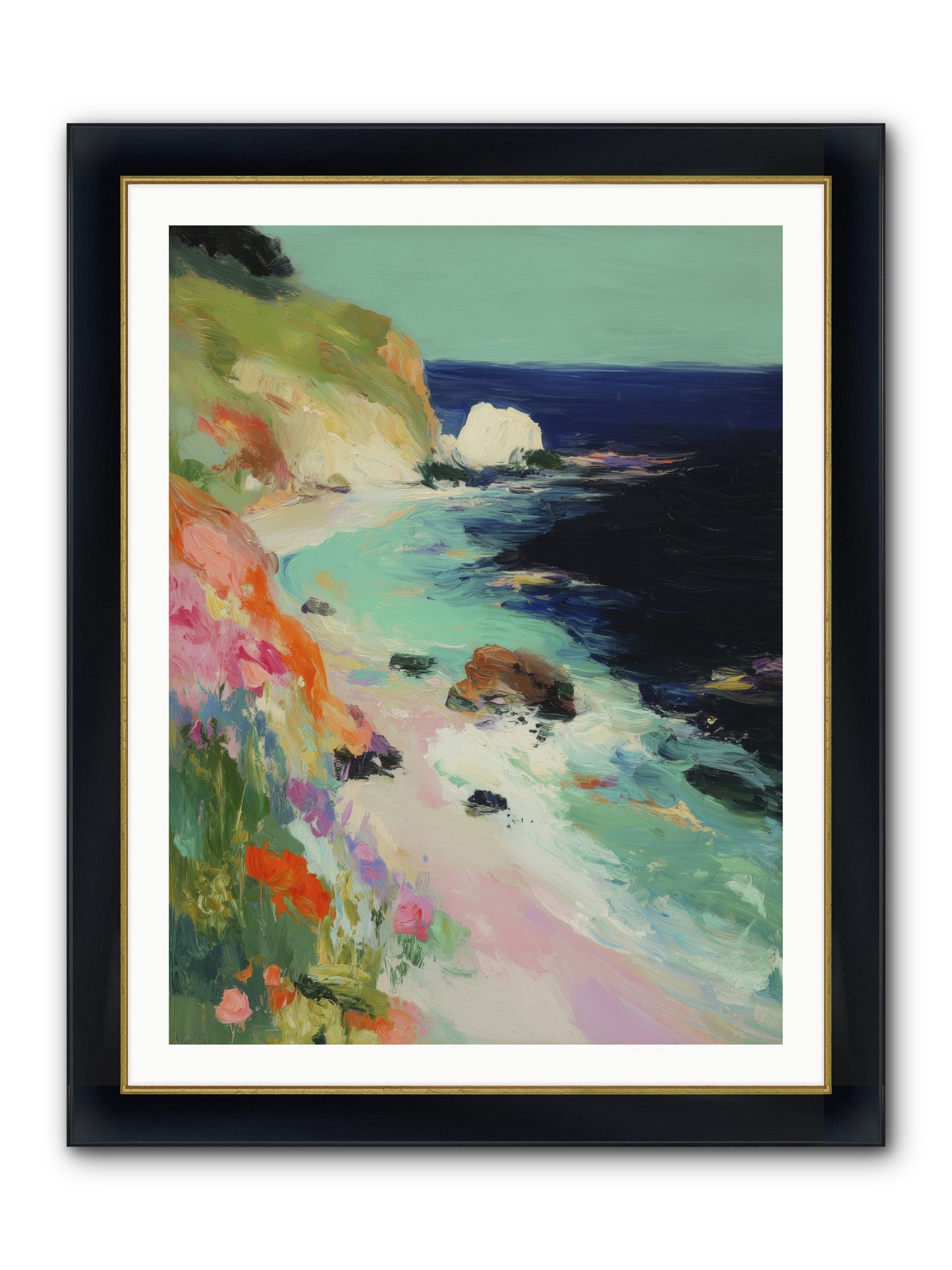 Dewdrop Dreams Framed Print - Wide Black w/Gold 30x40