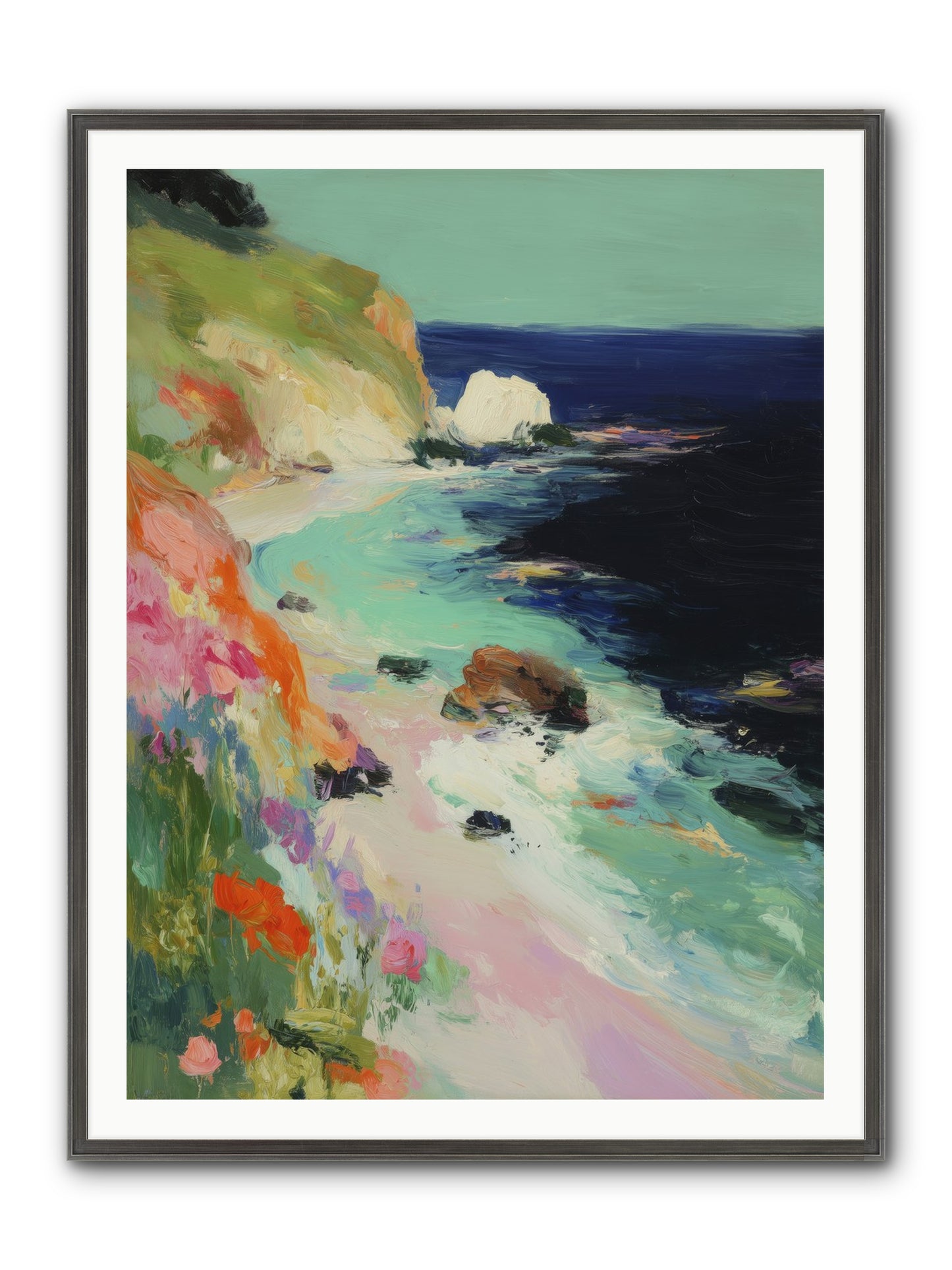 Dewdrop Dreams Framed Print - Slimwoods Black/Silver 36x48