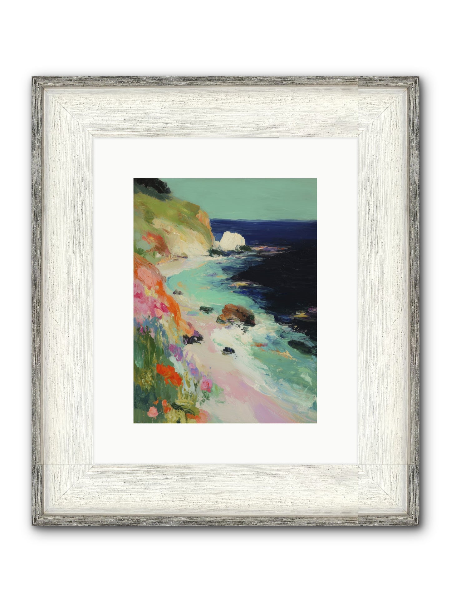 Dewdrop Dreams Framed Print - Driftwood White 9x12