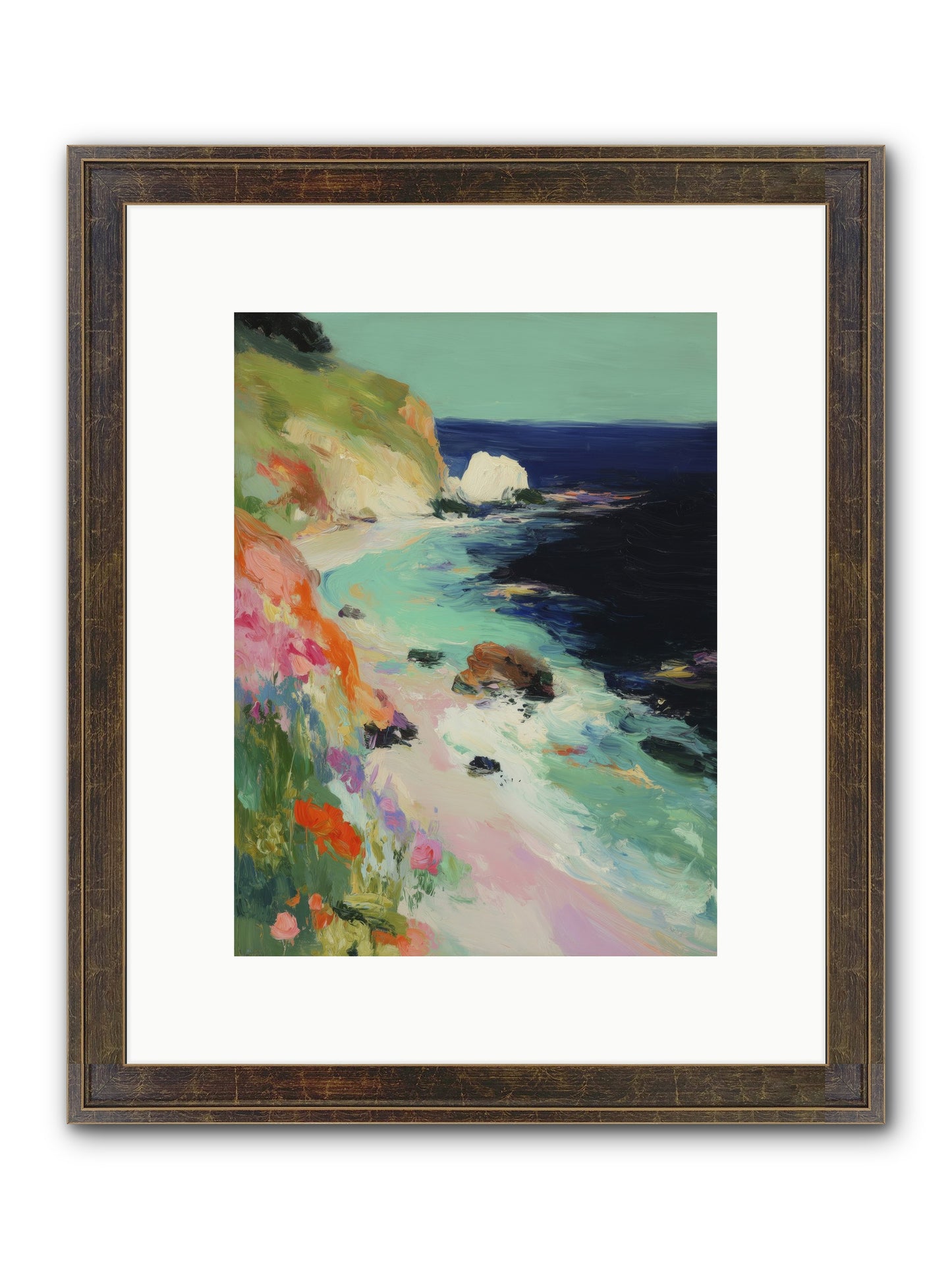 Dewdrop Dreams Framed Print - Slimwoods Black/Gold 9x12