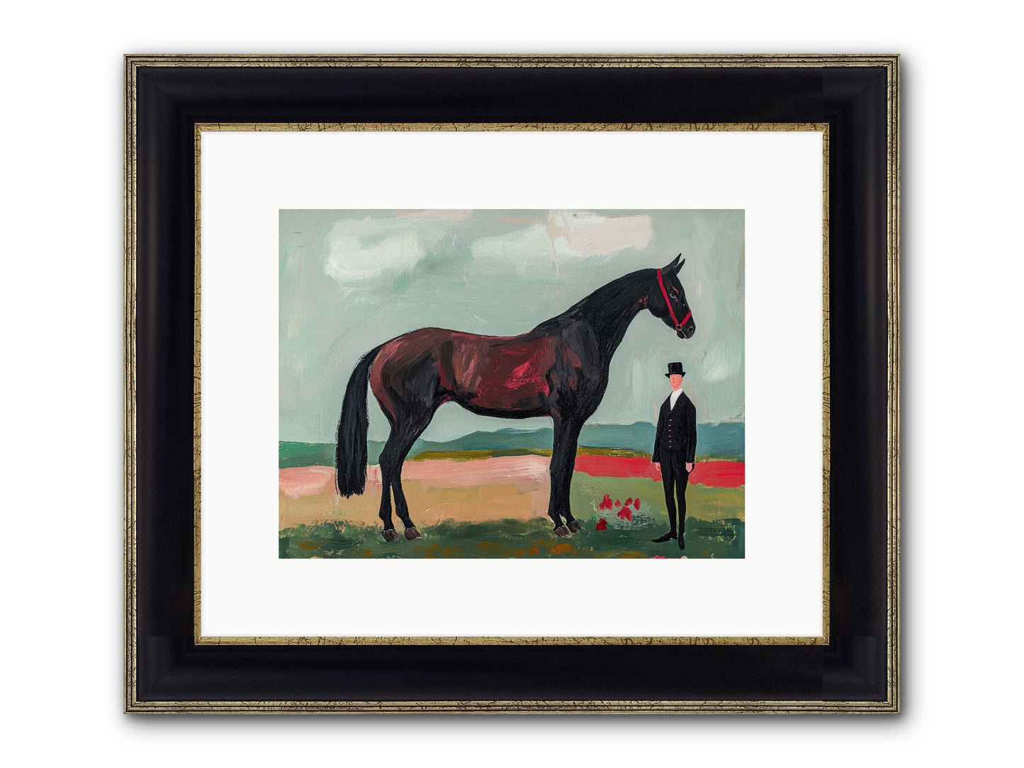 Dewdrop Melody Framed Print - Black & Gold 12x9