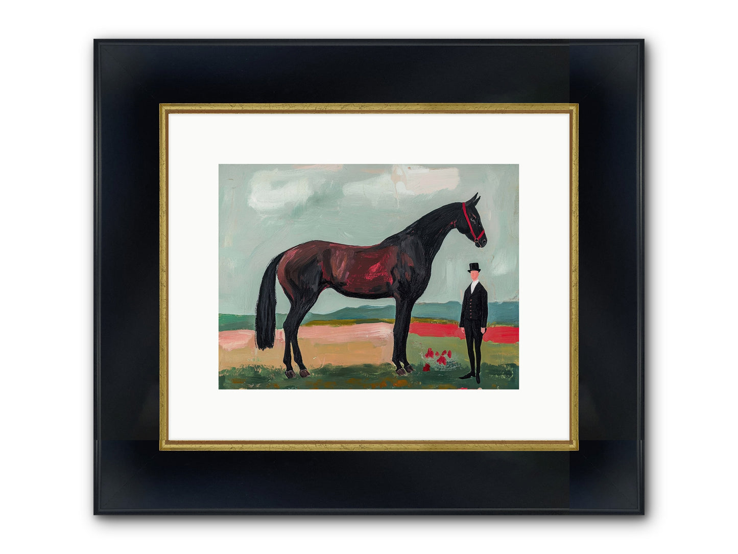 Dewdrop Melody Framed Print - Wide Black w/Gold 12x9