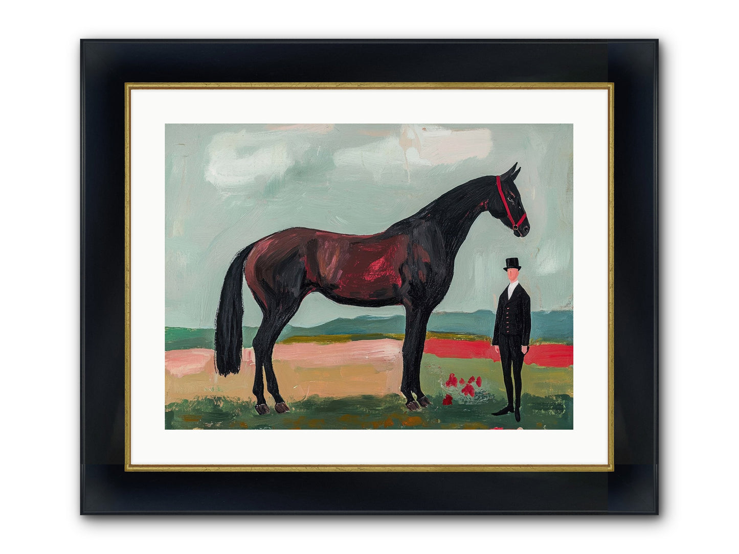 Dewdrop Melody Framed Print - Wide Black w/Gold 24x18