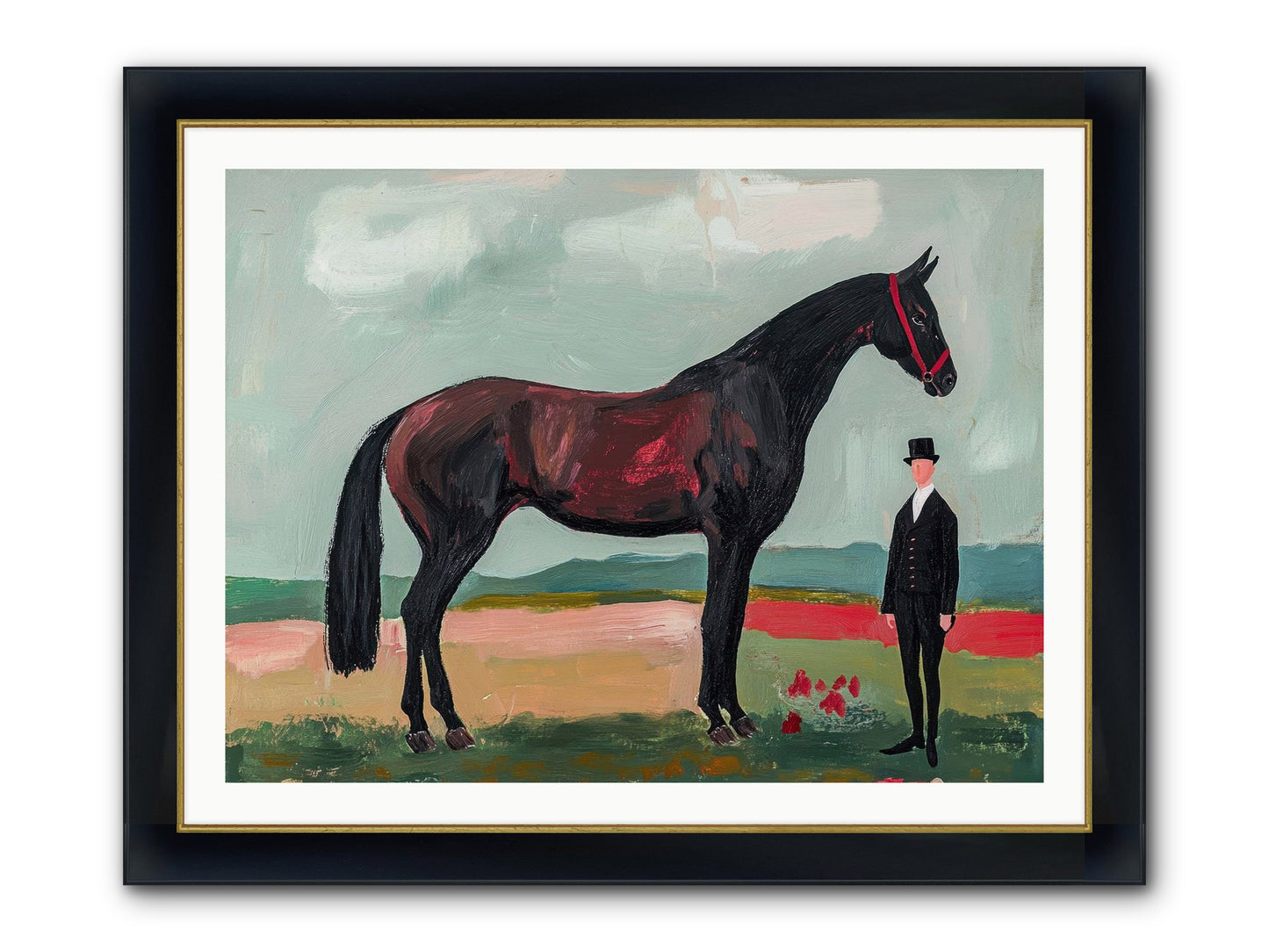 Dewdrop Melody Framed Print - Wide Black w/Gold 40x30
