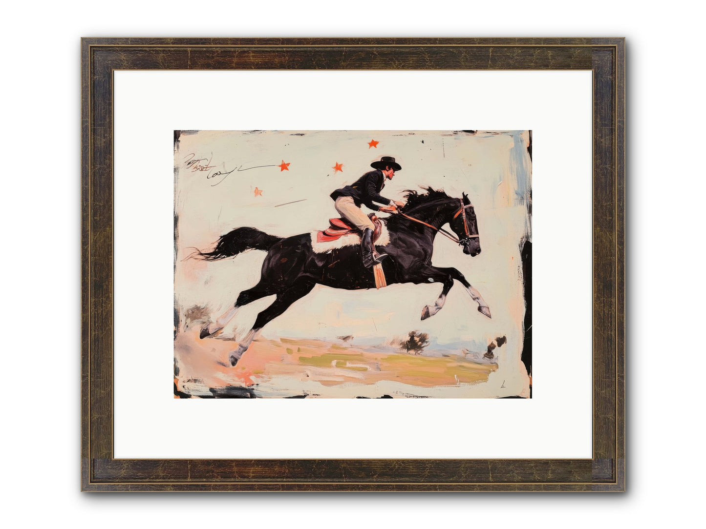 Diablo Framed Print - Slimwoods Black/Gold 12x9