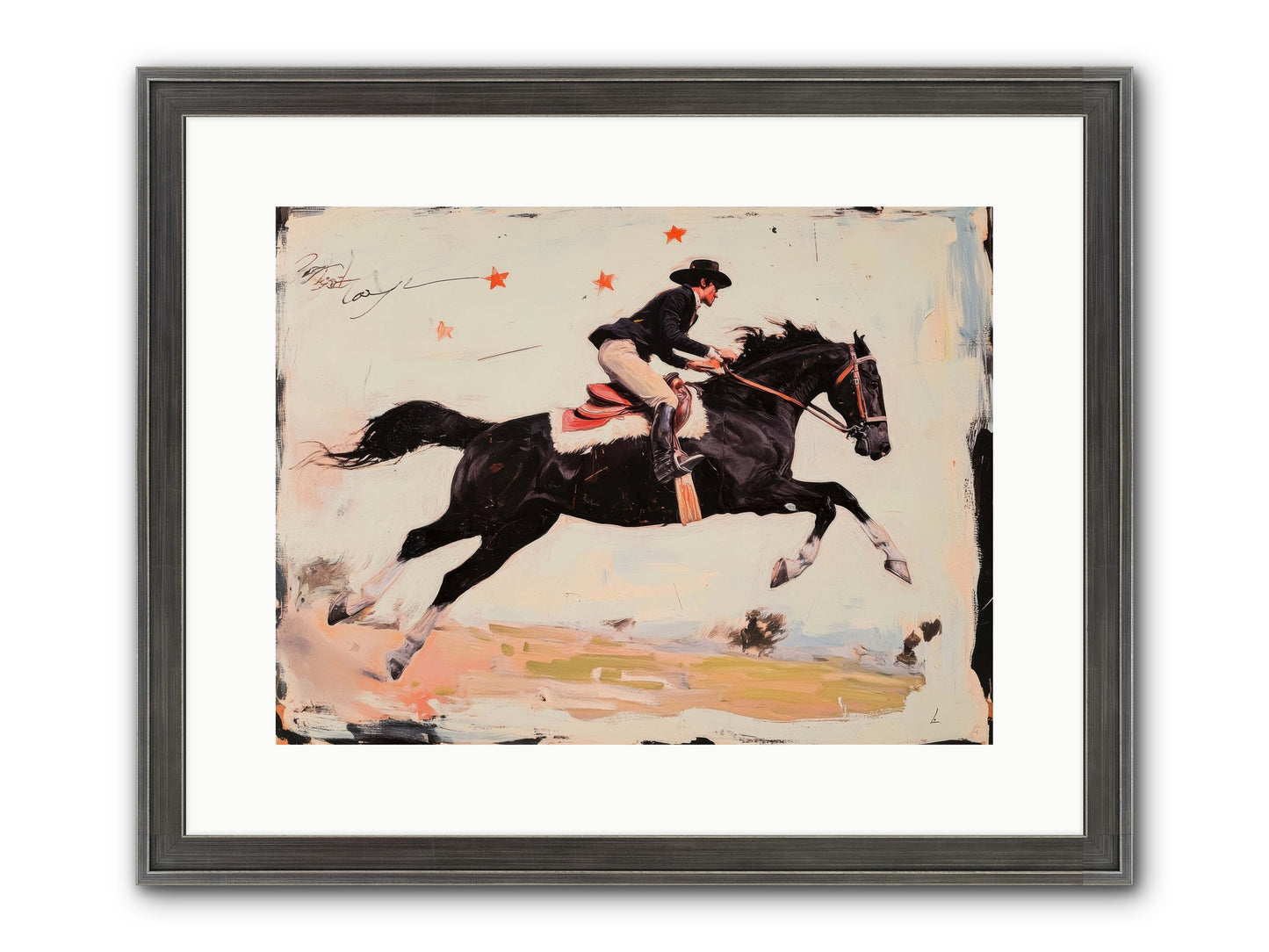 Diablo Framed Print - Slimwoods Black/Silver 16x12