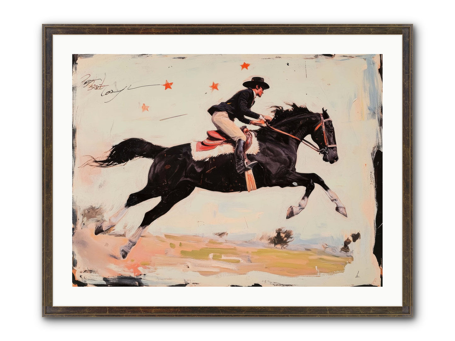 Diablo Framed Print - Slimwoods Black/Gold 32x24