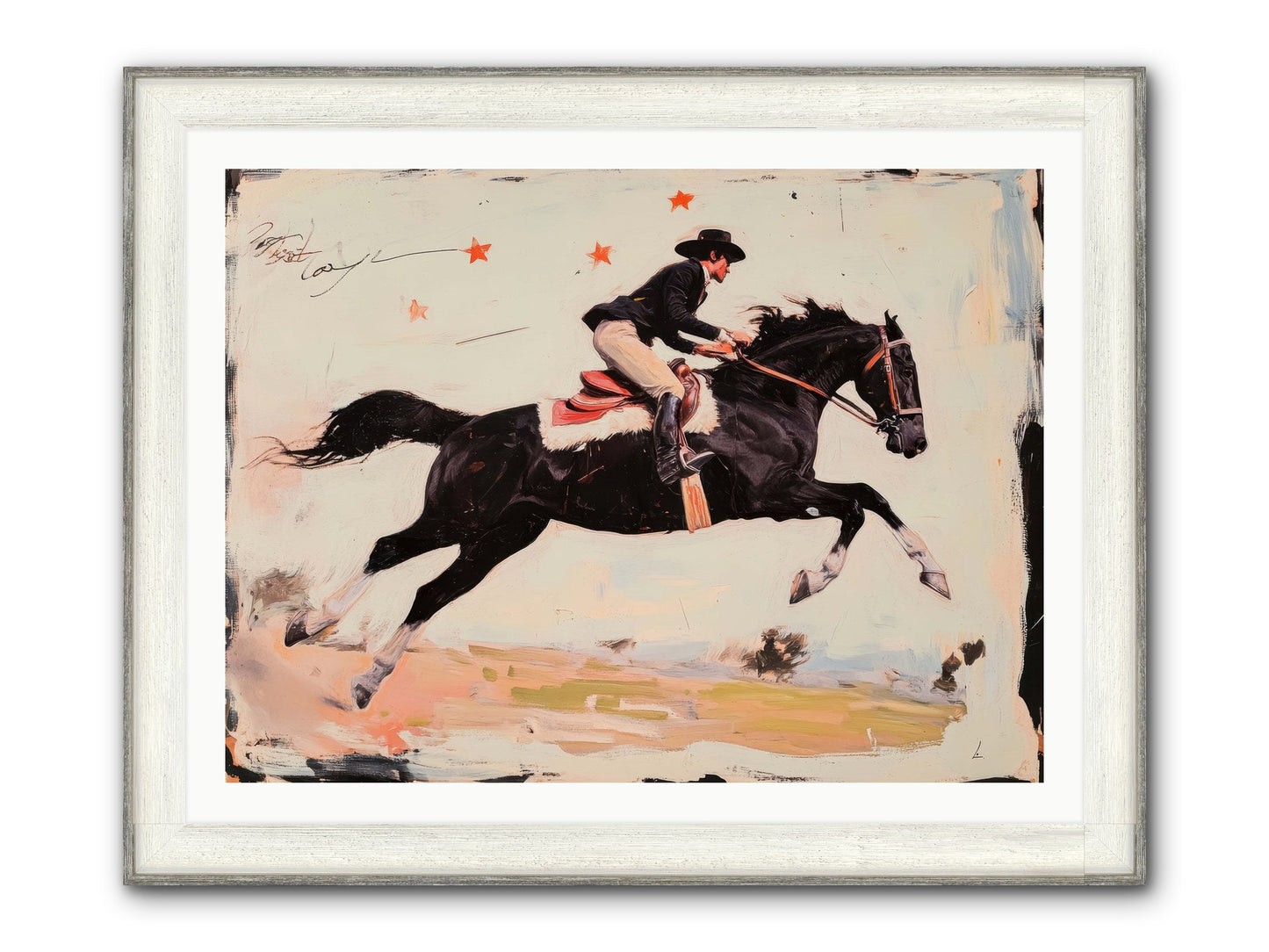 Diablo Framed Print - Driftwood White 40x30