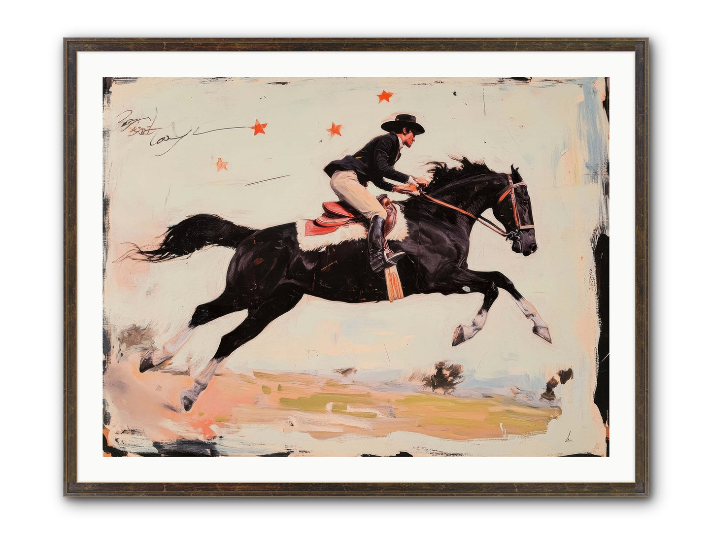 Diablo Framed Print - Slimwoods Black/Gold 40x30