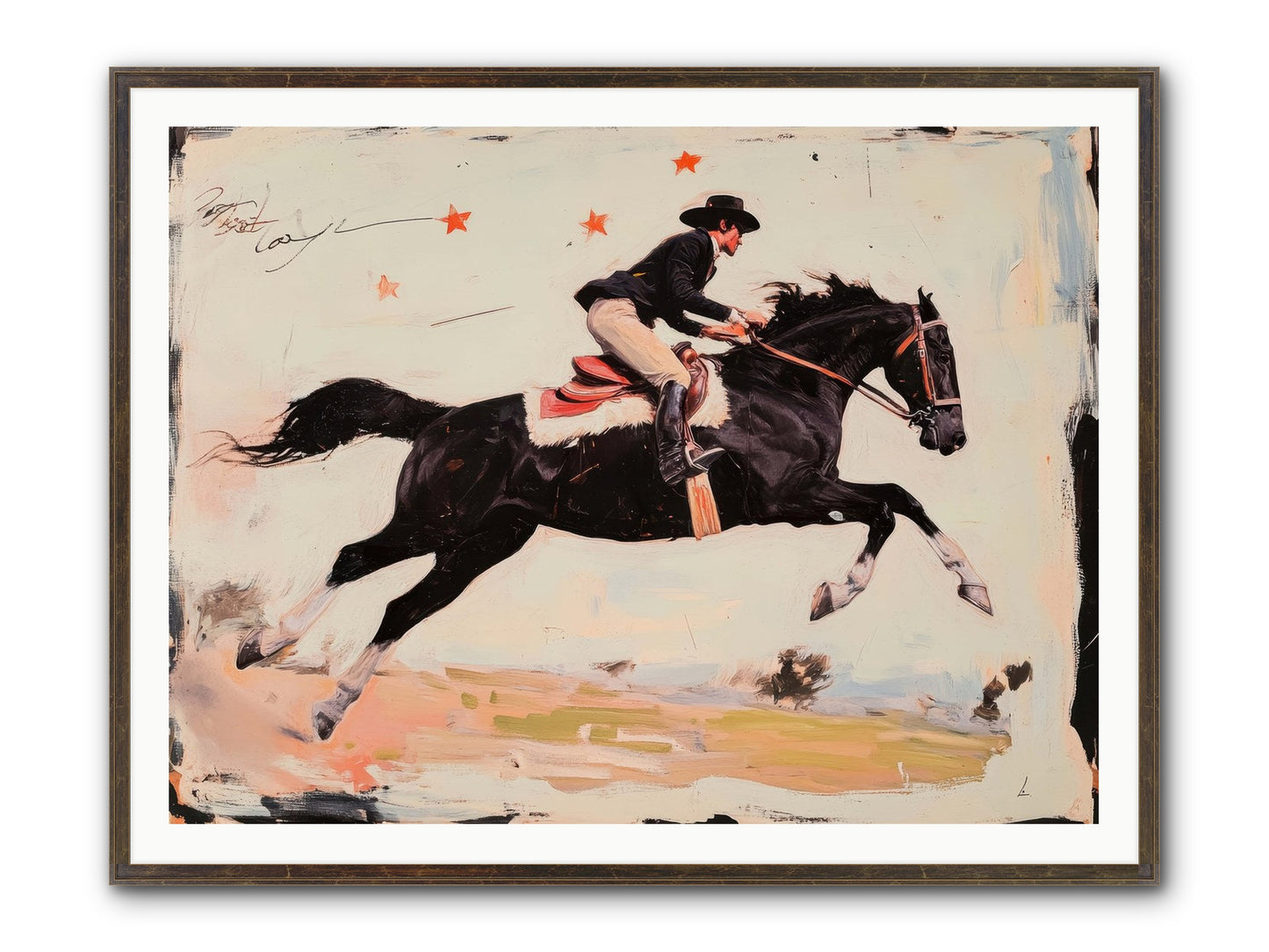 Diablo Framed Print - Slimwoods Black/Gold 48x36