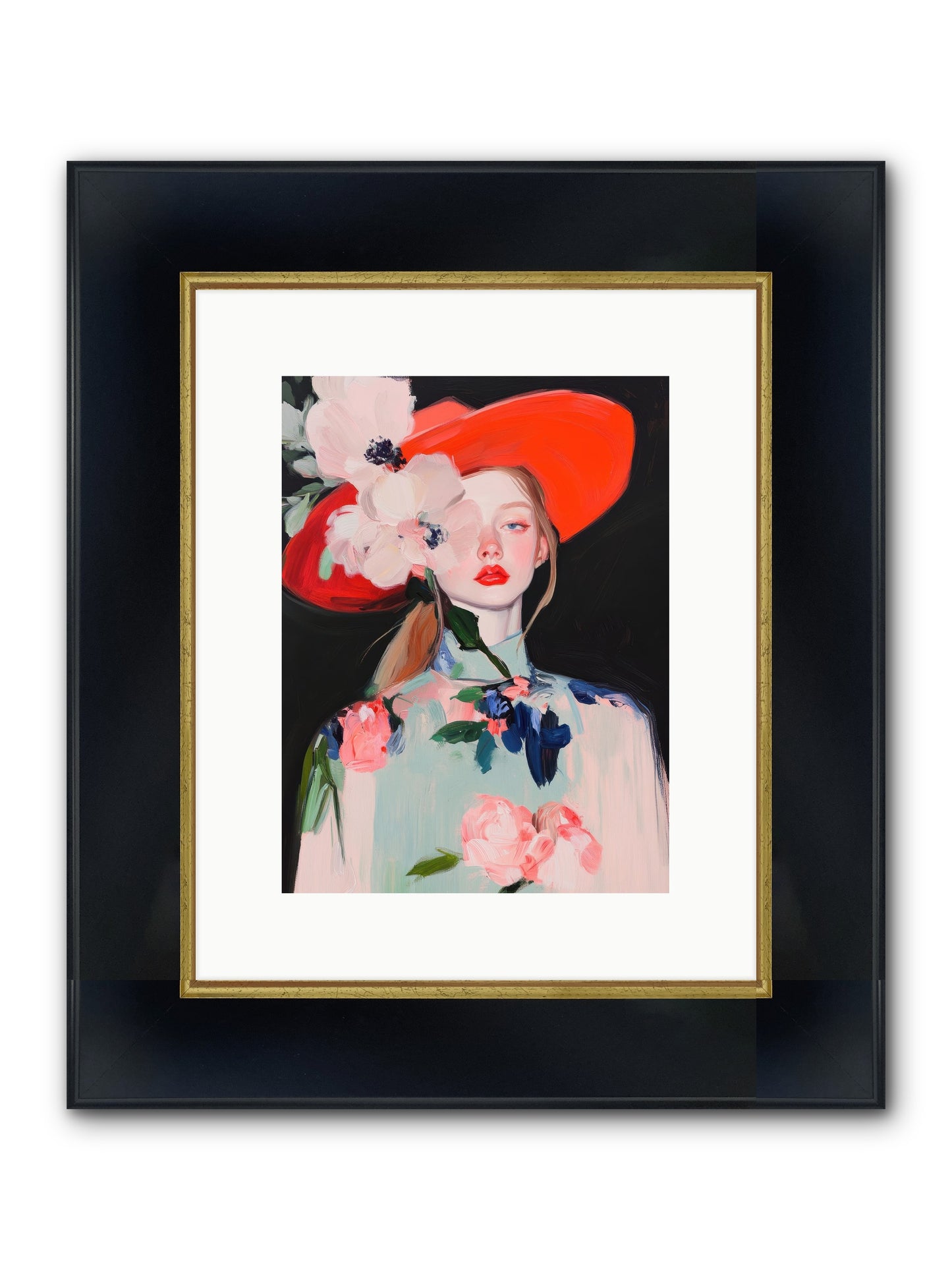 Diamond Dust Trail Framed Print - Wide Black w/Gold 9x12