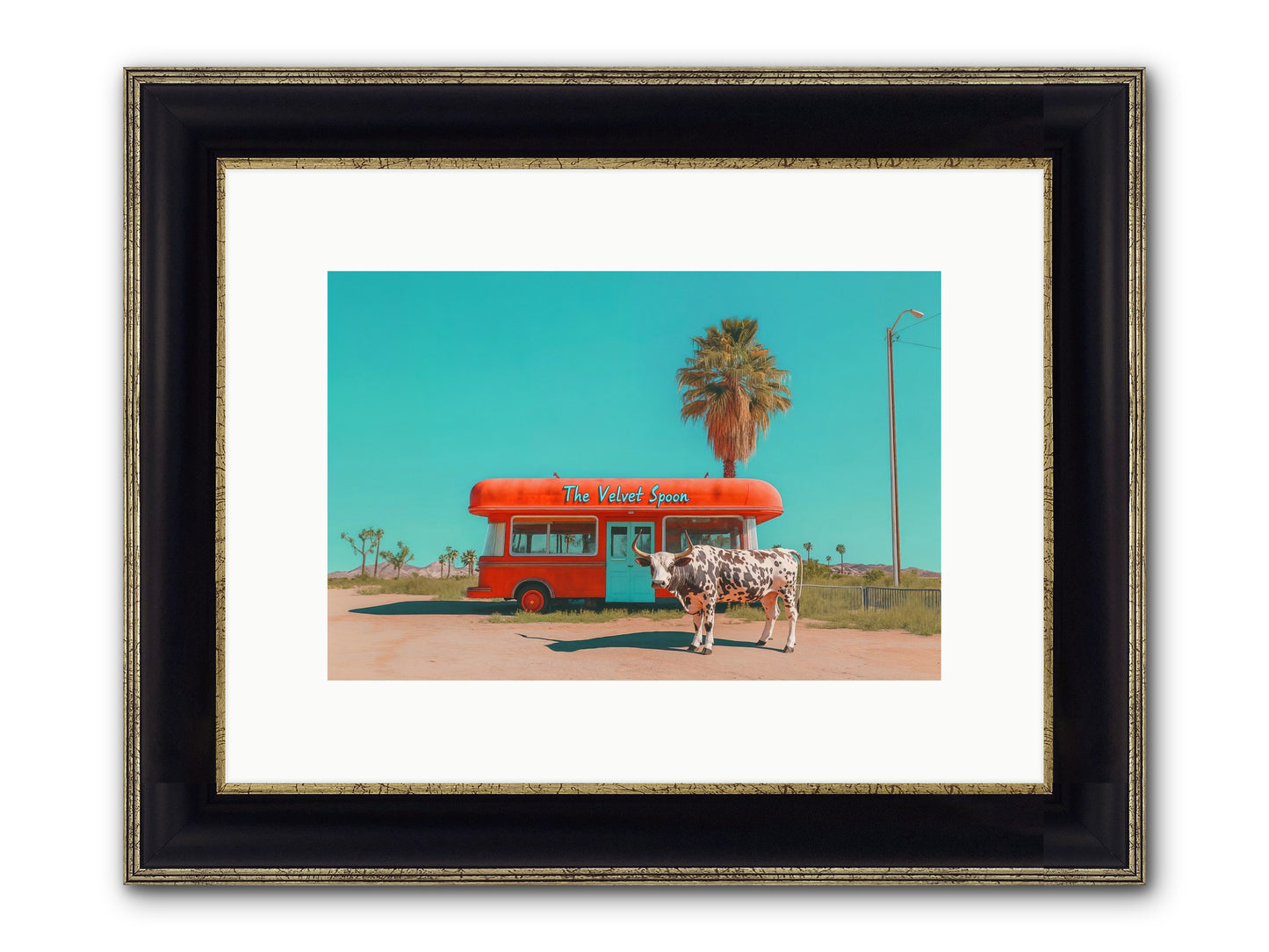 Diary Of Detours Framed Print - Black & Gold 12x8