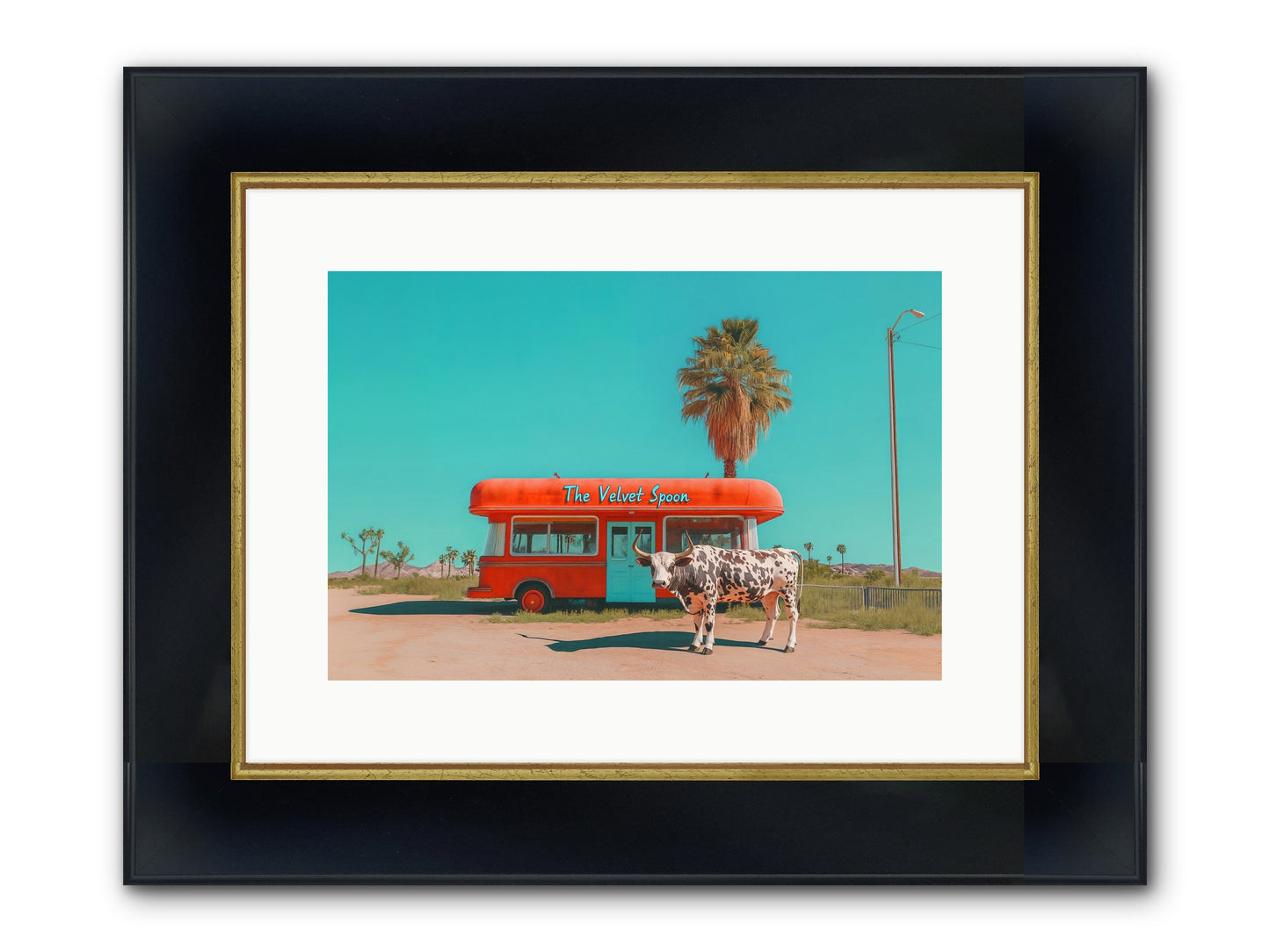 Diary Of Detours Framed Print - Wide Black w/Gold 15x10