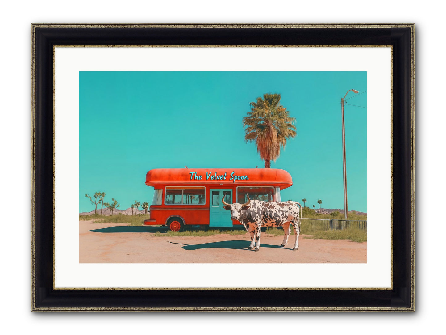 Diary Of Detours Framed Print - Black & Gold 24x16