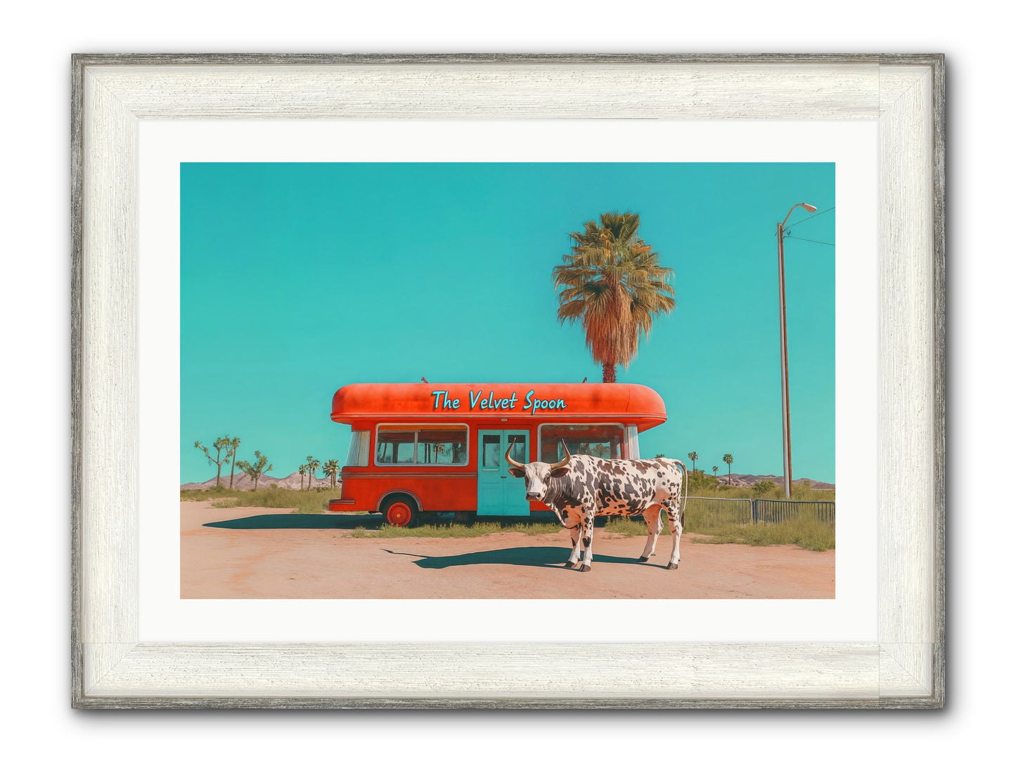 Diary Of Detours Framed Print - Driftwood White 30x20