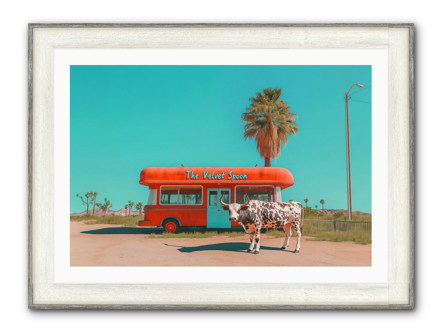 Diary Of Detours Framed Print - Driftwood White 36x24